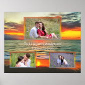 Aangepaste foto-huwelijkscollage Zonsondergang 173 Poster (Voorkant)