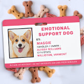 Aangepaste foto-ID Emotional Support Dog Badge
