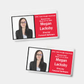 Aangepaste foto-ID Gebeurtenis horizontaal Badge (Voor- en achterkant)