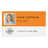 Aangepaste Foto ID Logo Magnetisch Groot Sinaasapp Naambadge (Voorkant)