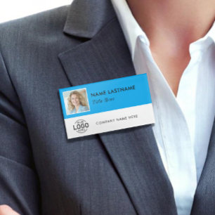 Aangepaste Foto ID Logo Magnetische Grote Hemel Bl Naambadge