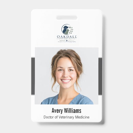 Aangepaste foto ID Veterinair Badge (Voorzijde)