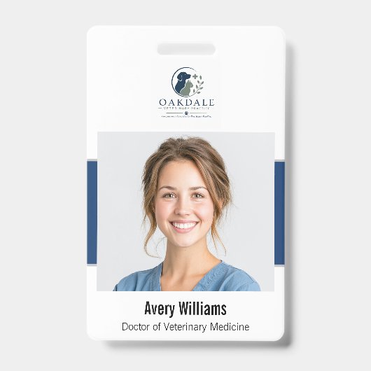 Aangepaste foto ID Veterinair Badge (Voorzijde)