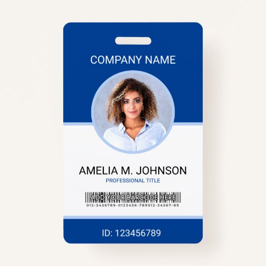 Aangepaste foto-ID werknemer Badge (Voorkant)