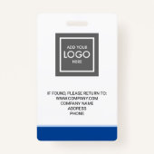 Aangepaste foto-ID werknemer Badge (Achterkant)