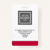 Aangepaste foto-ID werknemer Badge (Achterkant)