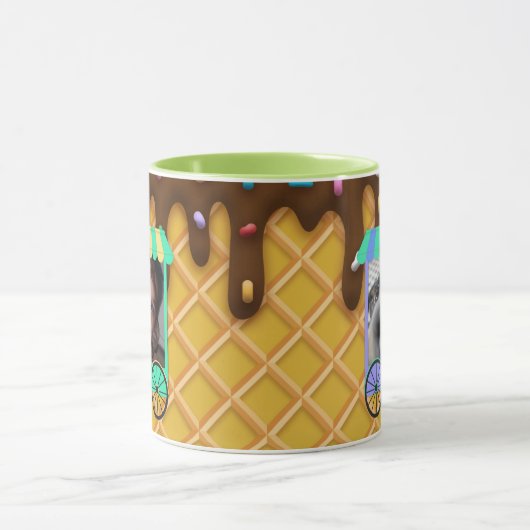 Aangepaste foto-ijskap met rotskone mok (Midden)