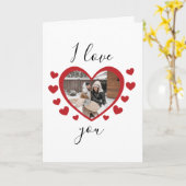 Aangepaste foto Ik hou van je hart, gelukkige vale Kaart (Gele Bloem)