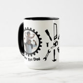 Aangepaste Foto Ik hou van je Papa Houtbewerking G Mok (Voorkant links)