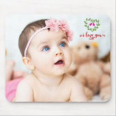 Aangepaste FOTO / Ik hou van jou Muismat (Voorkant)