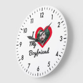 Aangepaste foto Ik hou van mijn vriend Bae op maat Grote Klok (Hoek)