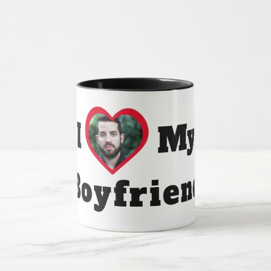 Aangepaste foto Ik hou van mijn vriend Mok (Midden)