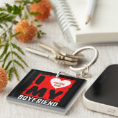 AANGEPASTE FOTO IK HOU VAN MIJN VRIEND RELATIE CAD SLEUTELHANGER (Voorkant Rechts)