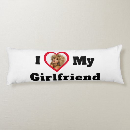 Aangepaste foto Ik hou van mijn Vriendin Lichaamskussen (Achterkant)