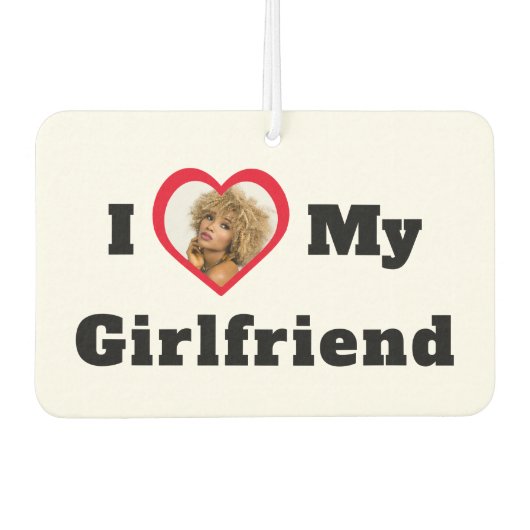 Aangepaste foto Ik hou van mijn Vriendin Luchtverfrisser (Voorkant)