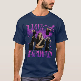 Aangepaste foto Ik hou van mijn vriendin Vintage b T-shirt