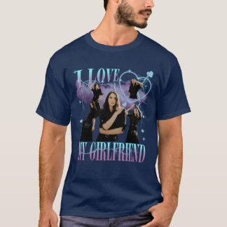 Aangepaste foto Ik hou van mijn vriendin Vintage b T-shirt