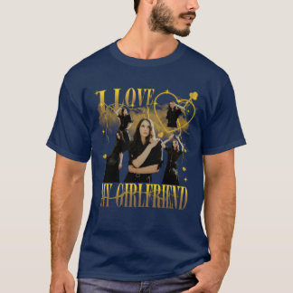 Aangepaste foto Ik hou van mijn vriendin Vintage b T-shirt