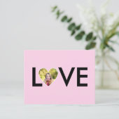 Aangepaste Foto in Baby Pink Heart Lijst Briefkaart (Staand voorkant)