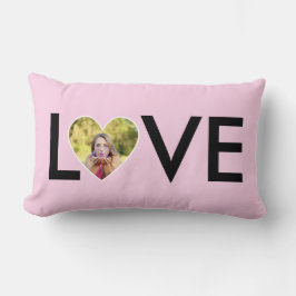 Aangepaste Foto in Baby Pink Heart Lijst Kussen