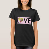 Aangepaste Foto in Baby Pink Heart Lijst T-shirt (Voorkant)