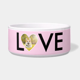 Aangepaste Foto in Baby Pink Heart Lijst Voerbakje