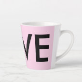 Aangepaste foto in babyroze hartlijst latte mok (Rechts)