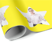 Aangepaste foto in een stervormpatroon cadeaupapier (Rol Hoek)