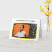 Aangepaste foto in  gele tv-Pop Art Style Kaart (Gele Bloem)