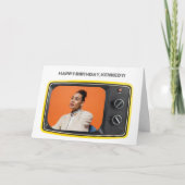 Aangepaste foto in  gele tv-Pop Art Style Kaart (Voorkant)