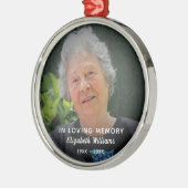 Aangepaste foto in het liefhebben van geheugenfees metalen ornament (Links)