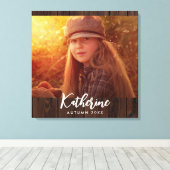 Aangepaste foto in rustieke donkerbruine houten pl canvas afdruk (Insitu (Houten vloer))