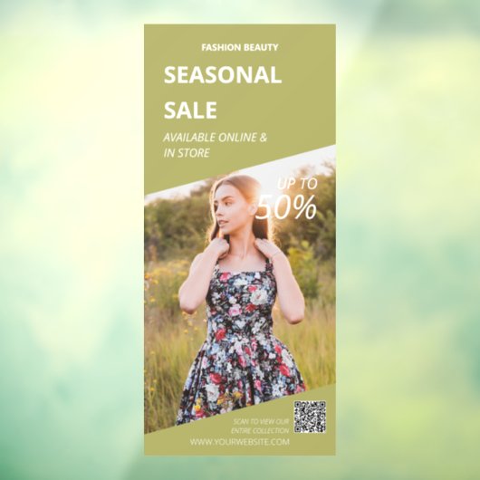 Aangepaste foto in Winkeladvertenties Zakelijke Lo Raamsticker (Vel 3)