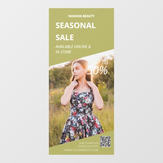 Aangepaste foto in Winkeladvertenties Zakelijke Lo Raamsticker (Vel)