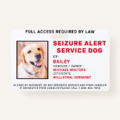Aangepaste foto-inbeslagname-service Dog-ID-kaart Badge (Voorkant)
