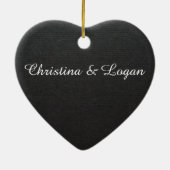 Aangepaste foto-indeling keramisch ornament (Achterkant)