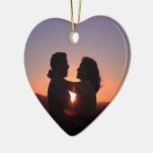 Aangepaste foto-indeling keramisch ornament (Links)