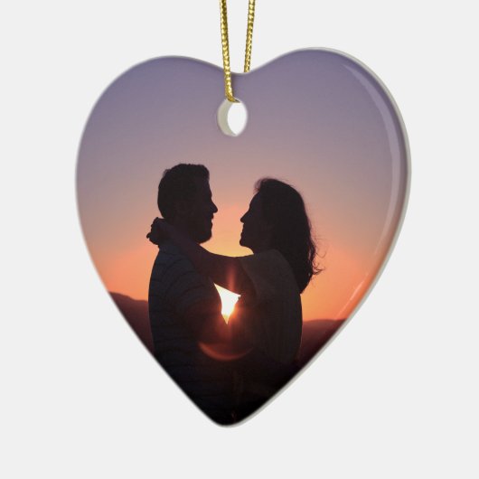 Aangepaste foto-indeling keramisch ornament (Links)