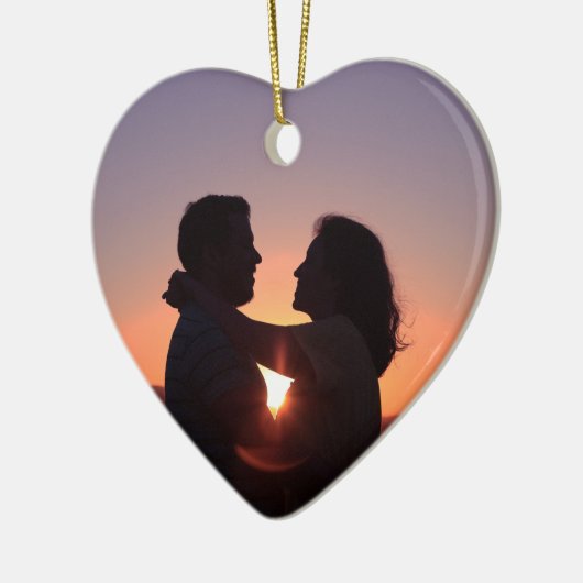 Aangepaste foto-indeling keramisch ornament (Links)