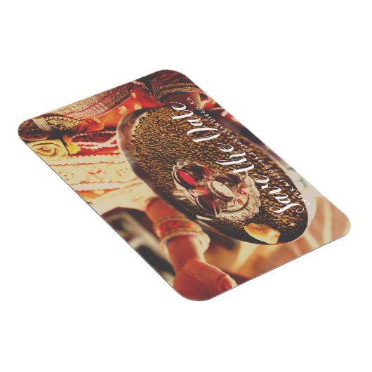 aangepaste foto indiase bruiloft opslaan van de da magneet (Rechterzijde)