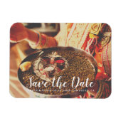 aangepaste foto indiase bruiloft opslaan van de da magneet (Horizontaal)