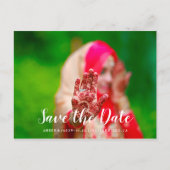 Aangepaste Foto Indiase bruiloft Save the Date Aankondigingskaart (Voorkant)