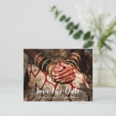 Aangepaste Foto Indiase bruiloft Save the Date Aankondigingskaart (Staand voorkant)