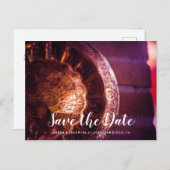 Aangepaste foto Indische bruiloft Opslaan Datum Aankondigingskaart (Voorkant / Achterkant)