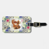 Aangepaste foto  Indische stijltijger patroon Bagagelabel (Voorkant horizontaal)