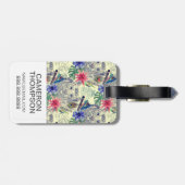 Aangepaste foto  Indische stijltijger patroon Bagagelabel (Achterkant horizontaal)