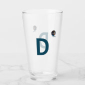 Aangepaste Foto & Initiaal Monogram Sjabloon Glas (Voorkant)