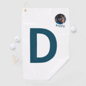 Aangepaste Foto & Initiaal Monogram Sjabloon Golfhanddoek (Insitu)