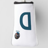 Aangepaste Foto & Initiaal Monogram Sjabloon Golfheadcover (Draai 90)