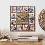 Aangepaste foto-inkeping Rustige houtwijn Barrel Vierkante Klok<br><div class="desc">creëer eenvoudig uw eigen,  gepersonaliseerde,  stijlvolle,  roestvrije achtergrondwandklok met uw aangepaste foto's.Voor beste resultaten,  bewaar de afbeeldingen aan vierkant - met het nadrukpunt in het centrum - alvorens te uploaden.</div>